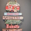 22.4” Wood Holiday Sign w/ Vehicle