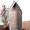 42” Wood Manger House With Star
