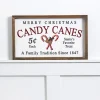 17” Wood & Metal Candy Canes Wall Sign