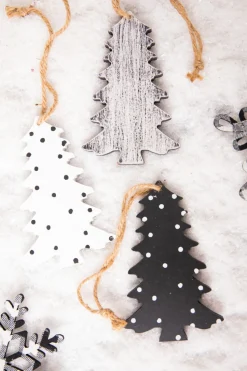 6” Wood Tree Christmas Ornament