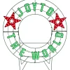 40" Wreath - Joy to the World with Stars with 223 Lights