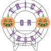 40" Wreath - Trick or Treat with Jack O'Lanterns with 239 Lights