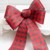 18'' x 14.5'' Acrylic Mesh Plaid Bow
