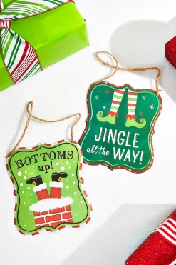 7" x 6" Assorted Christmas Embossed Wall Sign