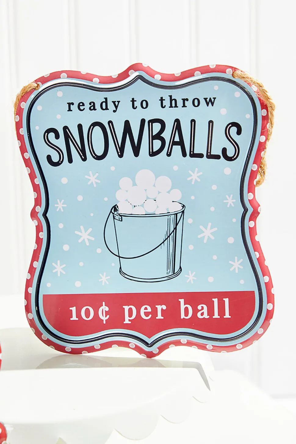 7"x 6" Assorted Embossed Winter Sign