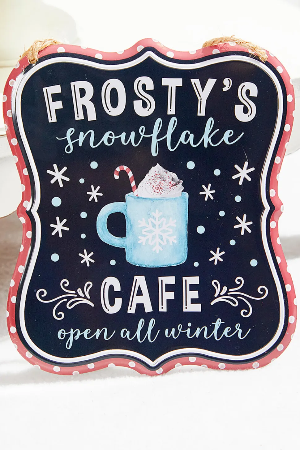 7"x 6" Assorted Embossed Winter Sign
