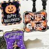 7"x 6" Assorted Halloween Embossed Sign