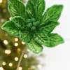 20" x 9.5" Bright Green Poinsettia Stem