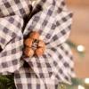 22” x 12” Buffalo Check Poinsettia Stem