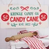 8" x 17" Candy Cane Ornament