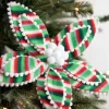 22” x 11" Candy Stripe Poinsettia Stem