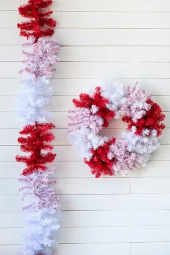 9'x12" Caprico Red/White Garland