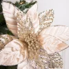 24” x 12" Champagne Glitter Poinsettia
