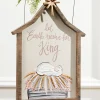 8" x 10.5" Creche "Let Earth Receive Her King" Wall Sign