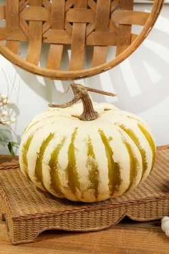 9" x 5" Creme/Green Latex Harvest Pumpkin Vine