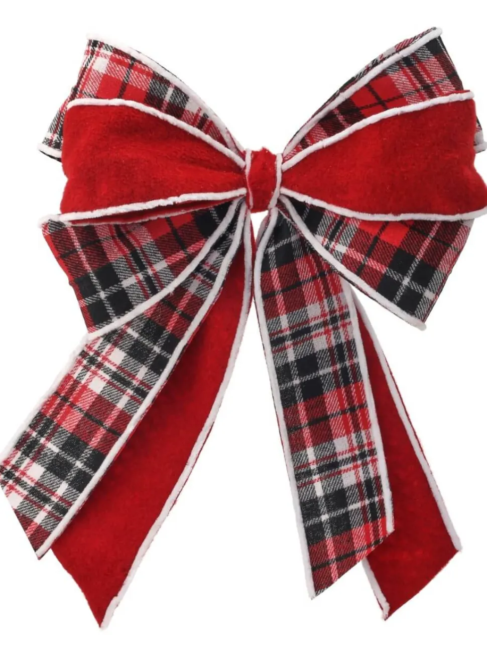 16" x 10” Double Plaid Bow Ornament