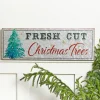 24" x 8" Fresh Cut Christmas Trees Metal Sign