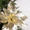 22” x 12.5" Gold Poinsettia Stem