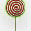 19.5" x 6.5” Green, Red & White Furry Lollipop Spray