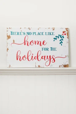 18" x 11" Home for the Holidays Wooden Sign
