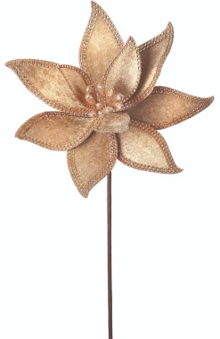 24” x 12" Jeweled Edge Regal Poinsettia Stem