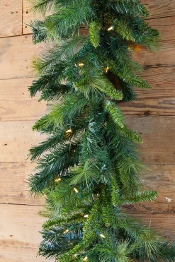 9' x 16" LED Royal Mix Garland Lighted Greenery
