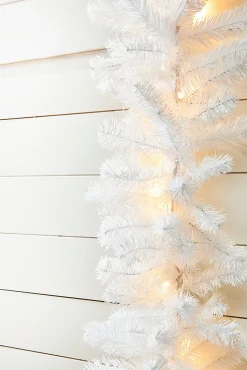 9' x 12" LED White Crystal Spruce Garland