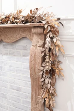 72" x 6" Magnolia Leaves Pinecone Garland