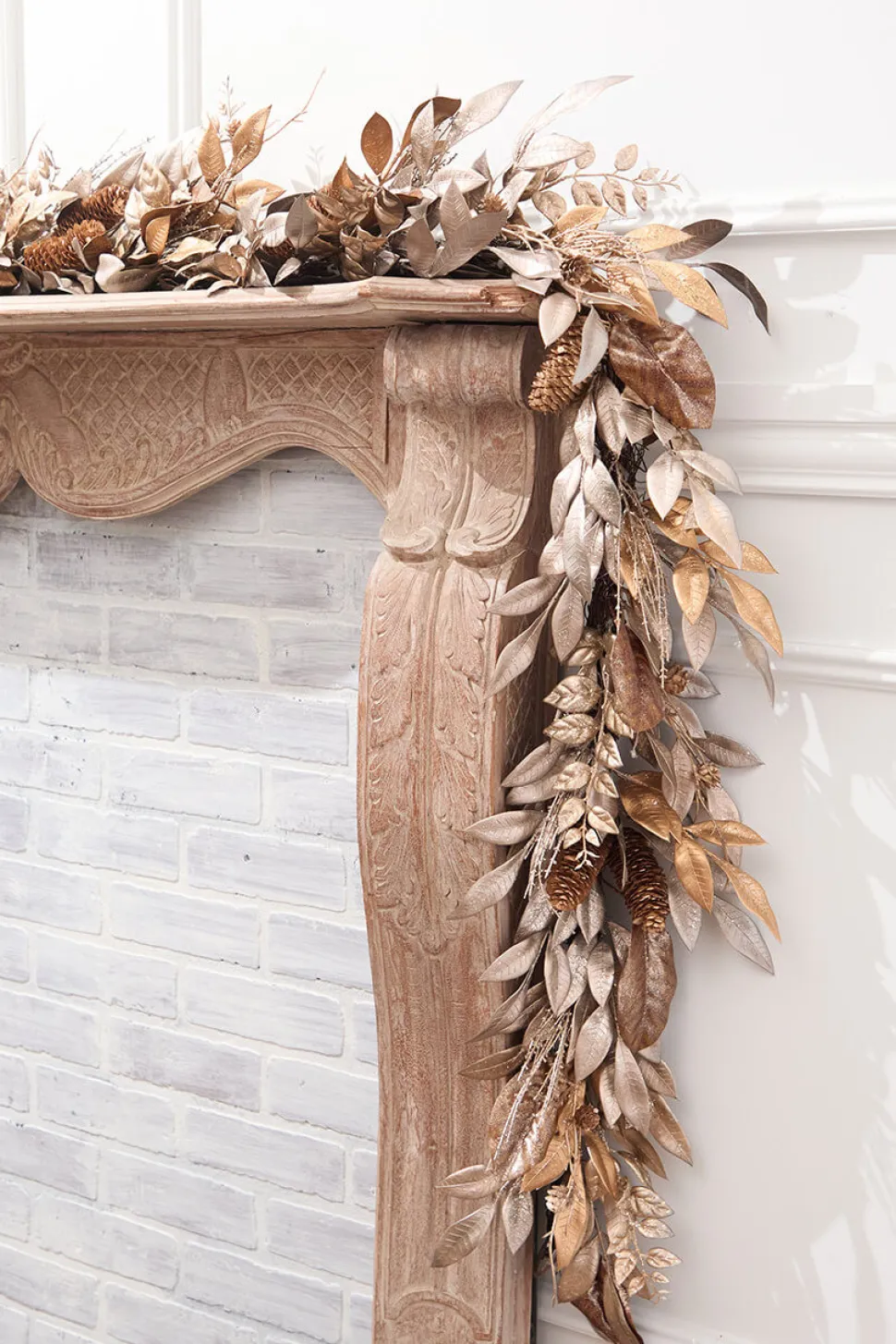 72" x 6" Magnolia Leaves Pinecone Garland