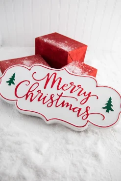 18" x 9” Metal Merry Christmas Wall Piece