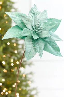 24" x 13" Mint Poinsettia Stem