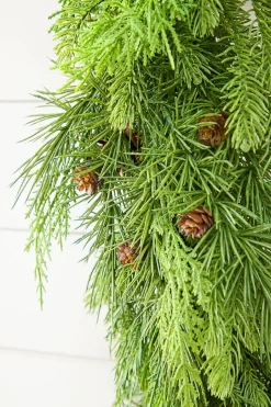 72" x 12" Natural Touch Mix Evergreen Garland