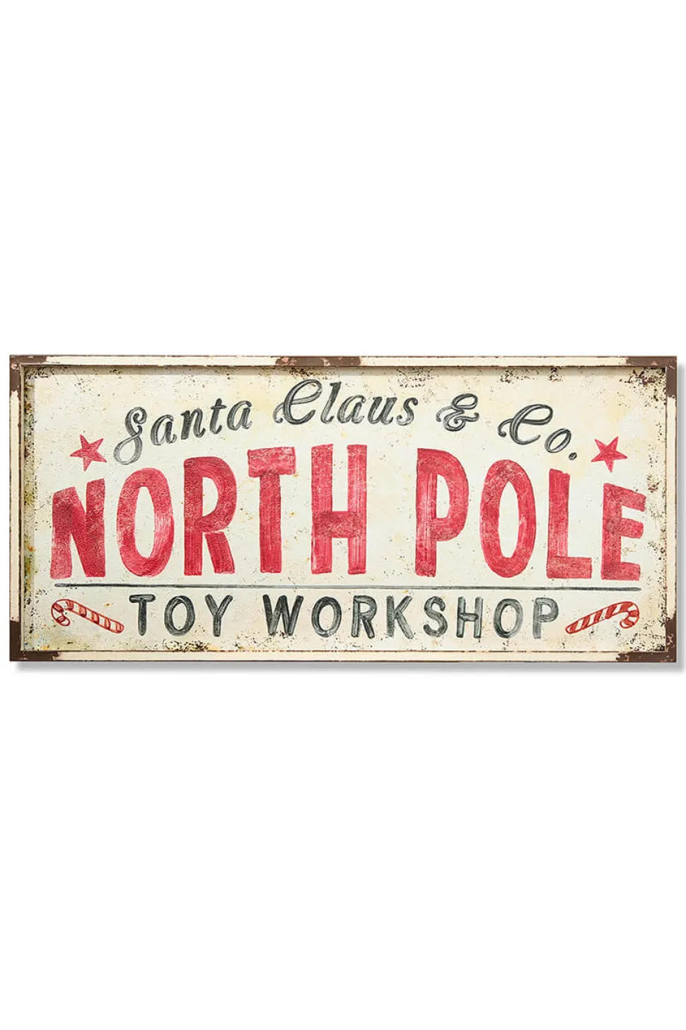 22" x 48" North Pole Metal Framed Wall Decor