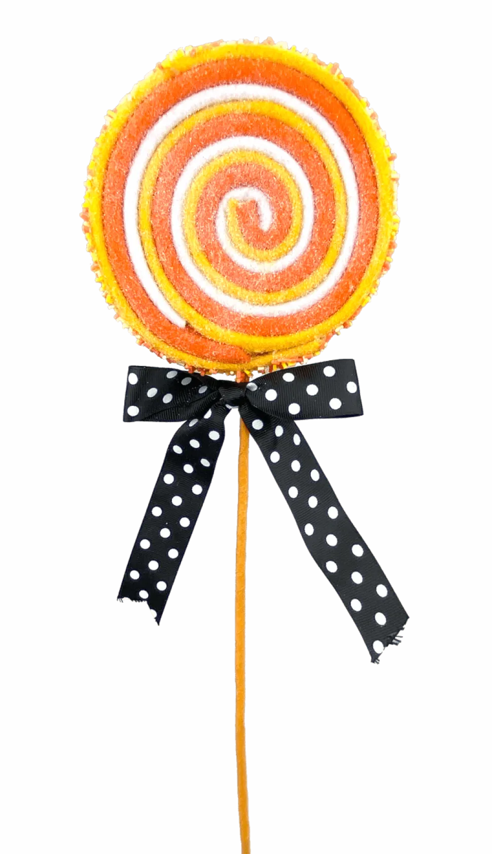 23" x 5" Orange and White Lollipop Spray