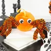 5" x 15" Orange Faux Fur Spider