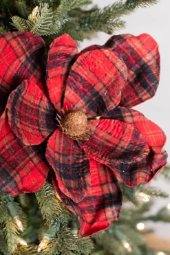 22” x 11" Plaid Magnolia Stem