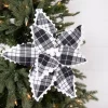 17” x 12" Plaid Ricrac Poinsettia Stem