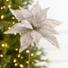 20" x 11” Platinum Poinsettia Stem