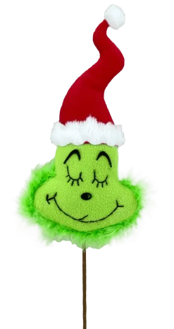 19” x 4.5" Plush Green Monster Head