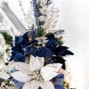24” x 11" Poinsettia Stem - Midnight Blue
