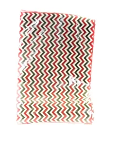14" x 72" Red and Green Chevron Fabric Garland/Runner