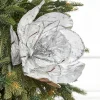 22" x 11" Silver Flower Metallic Stem