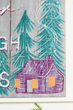20" x 16" Through the Woods Wooden Sign