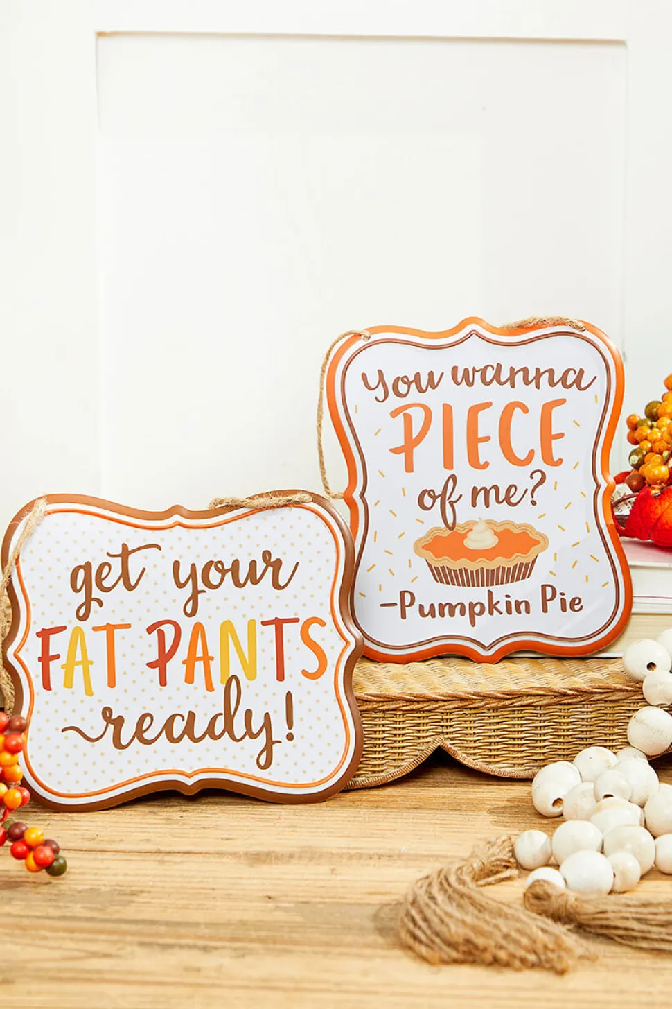 7" x 6" Tin Thanksgiving Sign
