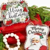 7" x 6" Vintage Christmas Embossed Sign