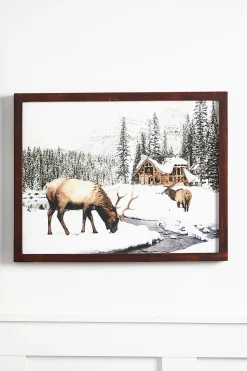 15" x 19" Woodland Scene Wood Wall Art