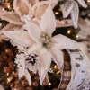 24” x 13.5" Woolly/Fur Poinsettia Stem