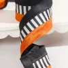 4" x 10 Yard Black and White Striped Halloween Ribbon