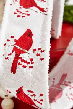2.5" x 10 Yard Cardinal/Branch/Berry/Drift - White and Red