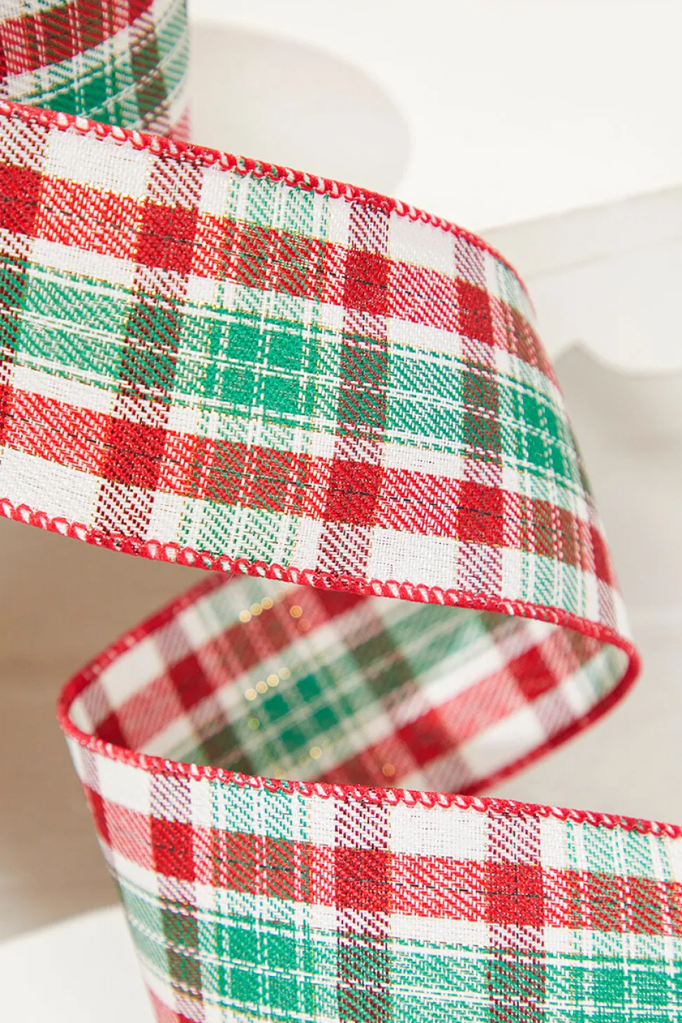 2.5" x 10 Yard Christmas Plaid Ribbon